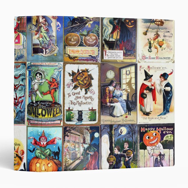 Halloween Vintage Postcard Binder (Front/Spine)