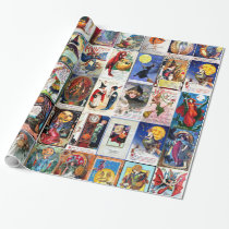 Halloween Vintage Postcard Wrapping Paper