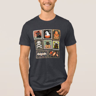 Halloween vintage stamp T-shirt, Tri-Blend Shirt