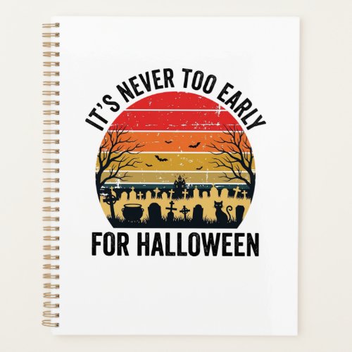 Halloween Vintage Sunset Graveyard Cat Vector Desi Planner