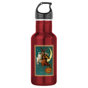 HALLOWEEN Vintage Witch Stainless Steel Water Bottle