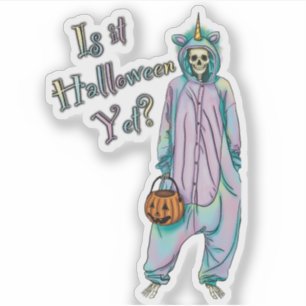 Halloween Vinyl Sticker, Is It Halloween Yet? Sticker