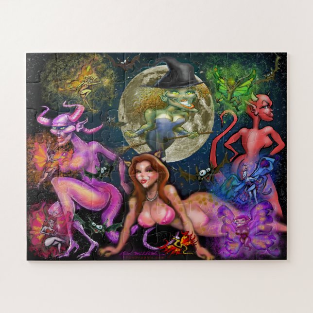 Halloween Vixens Jigsaw Puzzle (Horizontal)
