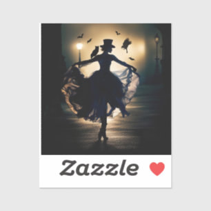 Halloween Voodoo Queen Dancing Night Sticker