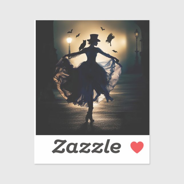 Halloween Voodoo Queen Dancing Night Sticker (Sheet)