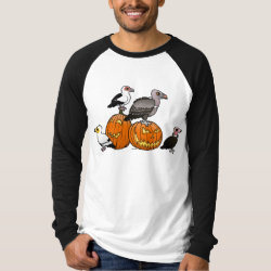 Halloween Vultures Men's Canvas Long Sleeve Raglan T-Shirt