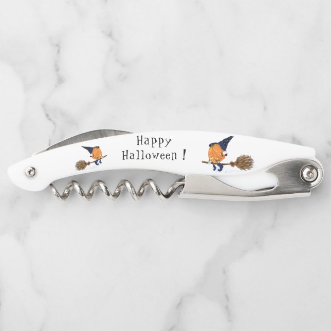 Halloween Waiter's Corkscrew Witch Pumpkin Flying (Back)
