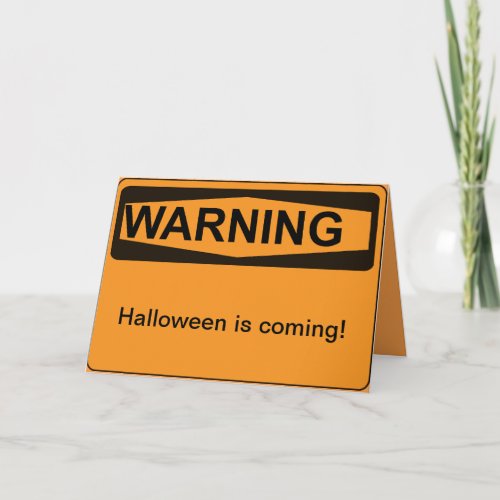 Halloween warning card