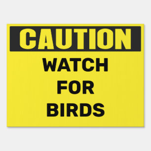 Halloween Watch for Birds Yard Sign