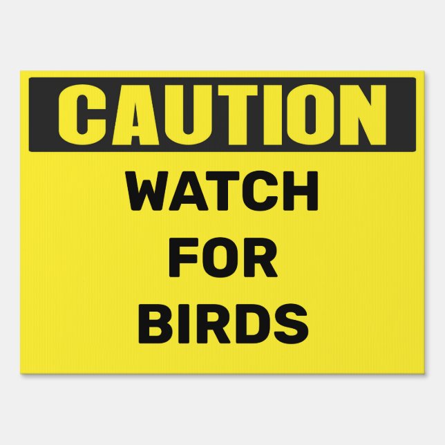 Halloween Watch for Birds Yard Sign (Front)