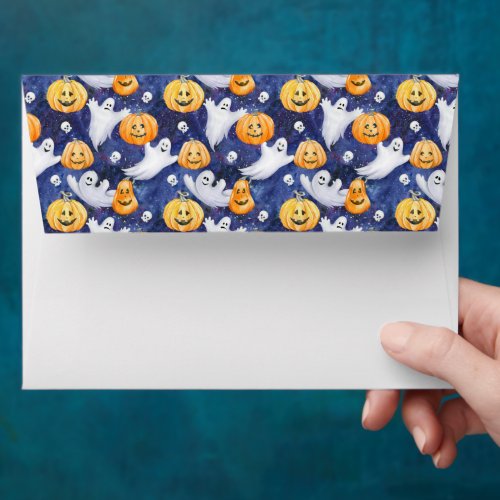 Halloween Watercolor Pattern Envelope