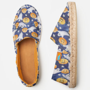 Halloween Watercolor Pattern Espadrilles