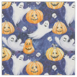 Halloween Watercolor Pattern Fabric