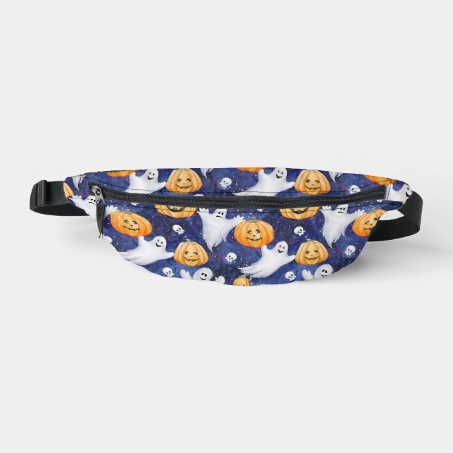Halloween Watercolor Pattern Fanny Pack (Front)