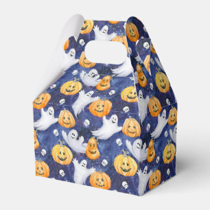 Halloween Watercolor Pattern Favor Boxes