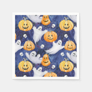 Halloween Watercolor Pattern Napkins