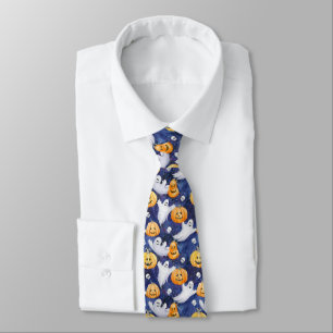 Halloween Watercolor Pattern Neck Tie