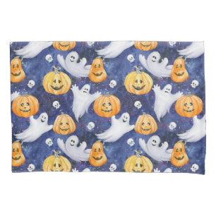 Halloween Watercolor Pattern Pillow Case