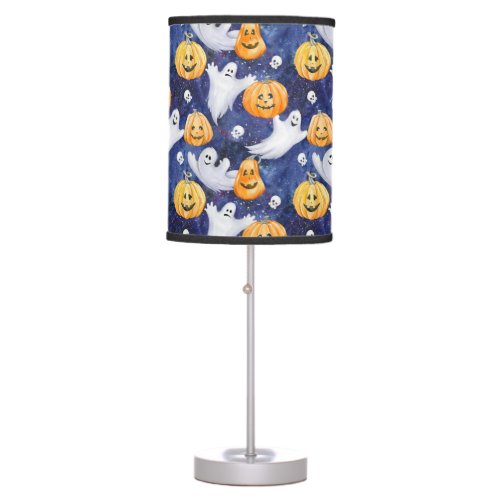 Halloween Watercolor Pattern Table Lamp