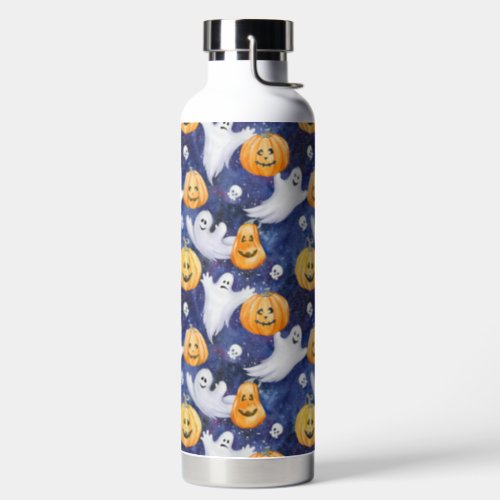 Halloween Watercolor Pattern Water Bottle