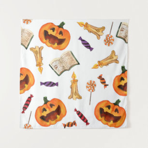 Halloween Watercolor: Seasonal Pattern Tapestry