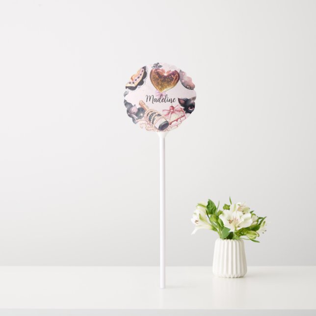 Halloween Watercolour Coquette Birthday Party Balloon (In Situ)