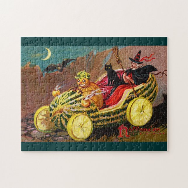 Halloween Watermelon Coach Jigsaw Puzzle (Horizontal)