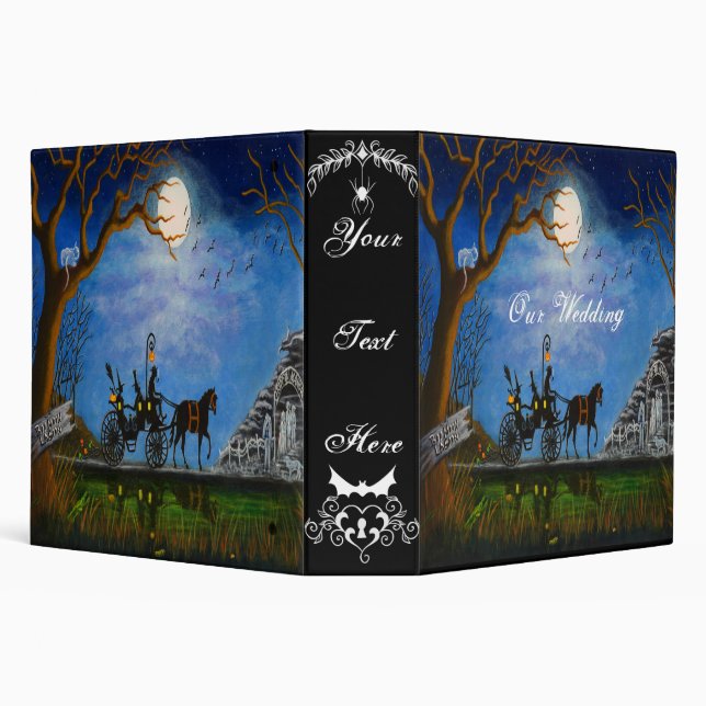 Halloween wedding album/binder 3 ring binder (Background)