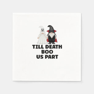 Halloween Wedding Anniversary - Till Death Boo Us Napkins