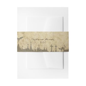 Halloween Wedding Belly Band With Cemetery by LangDesignShop at Zazzle