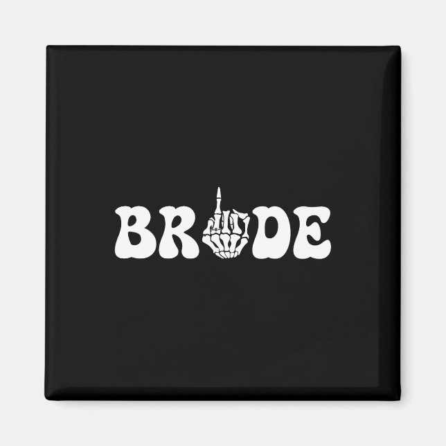 Halloween Wedding Bride Groom Skeleton Couple Matc Magnet (Front)