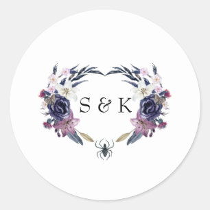 Halloween Wedding Classic Round Sticker