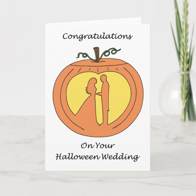 Halloween Wedding Congratulations Card (Front)