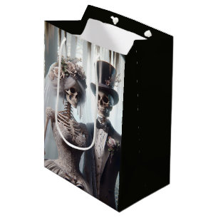 Halloween Wedding Couple Medium Gift Bag
