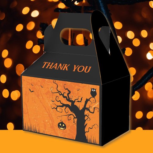 Halloween Wedding Custom Names  Text Scary Tree Favor Boxes