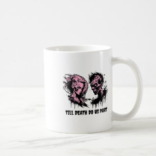 Halloween Wedding Gothic Bride Groom Zombies Till Coffee Mug