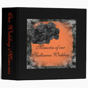 Halloween Wedding Guestbook 3 Ring Binder