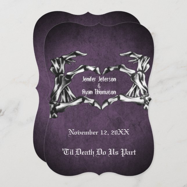 halloween wedding Invitation (Front/Back)