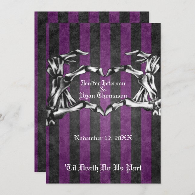 halloween wedding Invitation (Front/Back)
