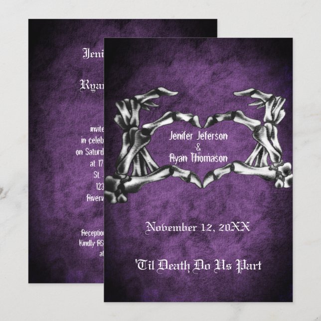 halloween wedding Invitation (Front/Back)