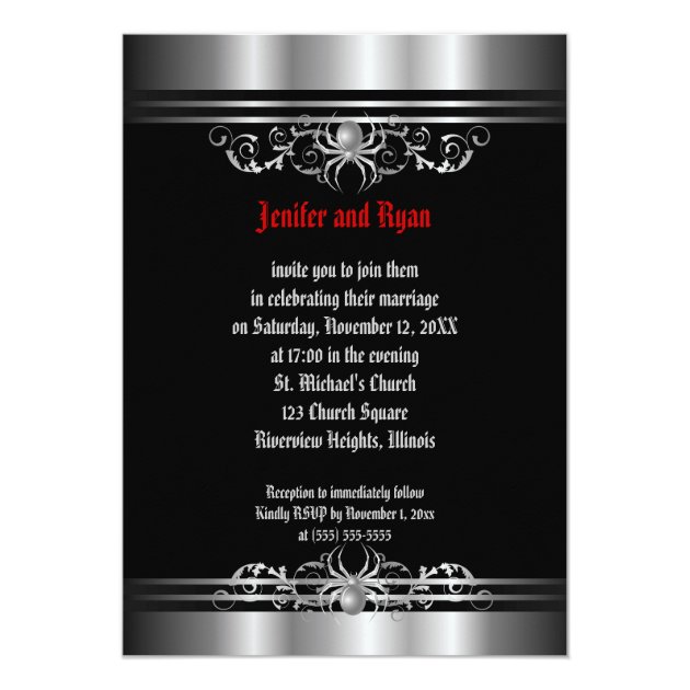 Halloween Wedding Invitation