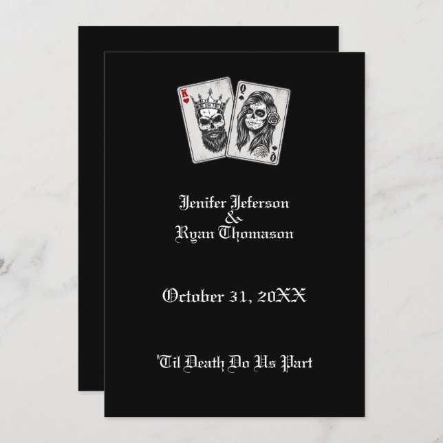 halloween wedding Invitation (Front/Back)