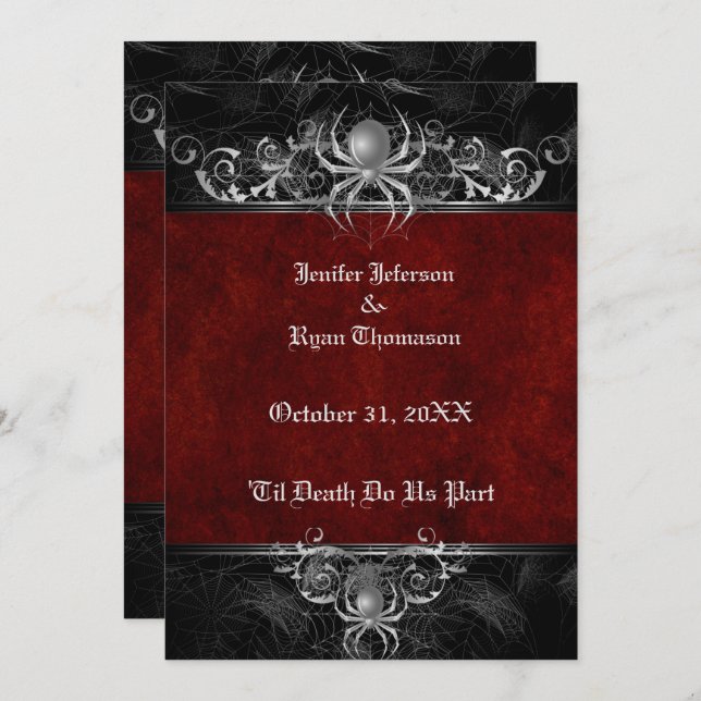 halloween wedding Invitation (Front/Back)