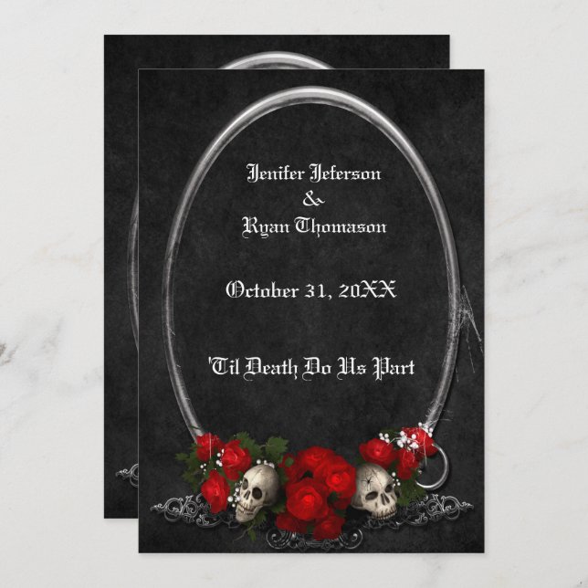 halloween wedding Invitation (Front/Back)