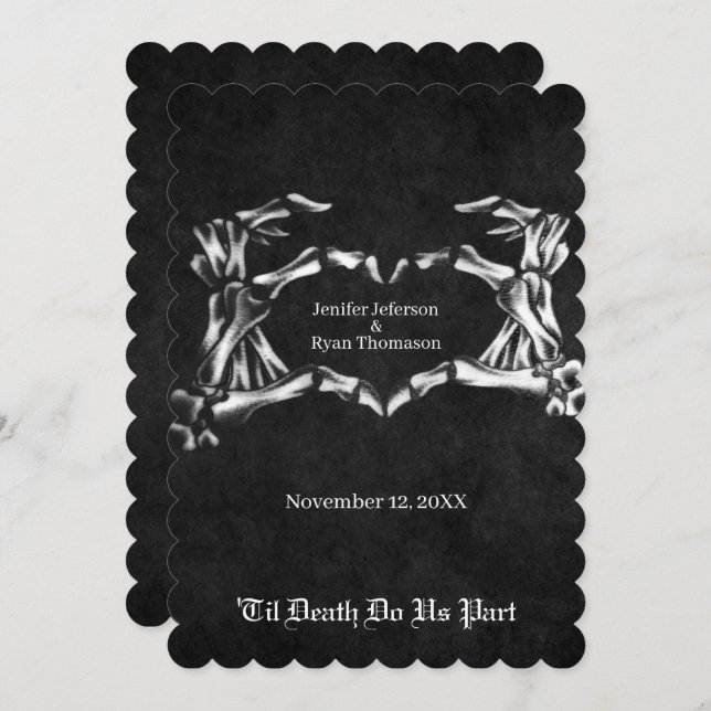 halloween wedding Invitation (Front/Back)