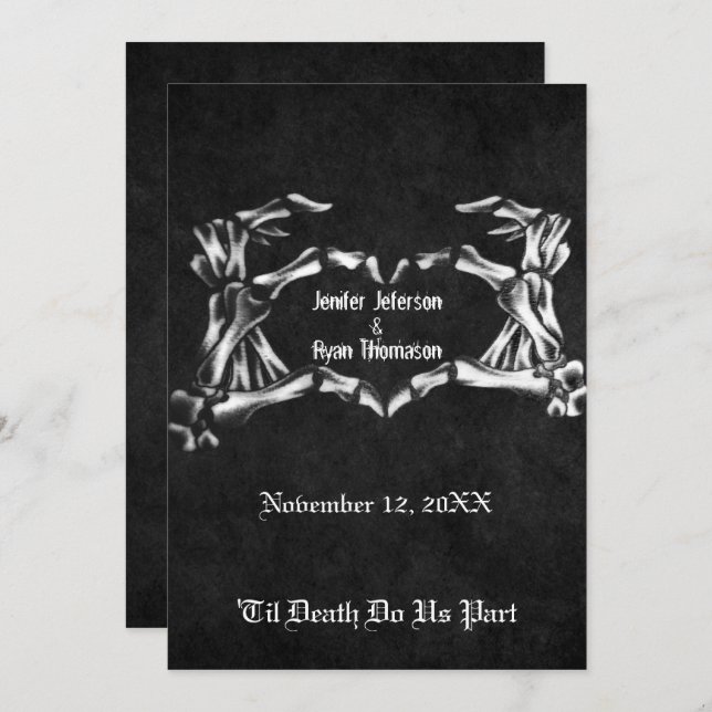 halloween wedding Invitation (Front/Back)