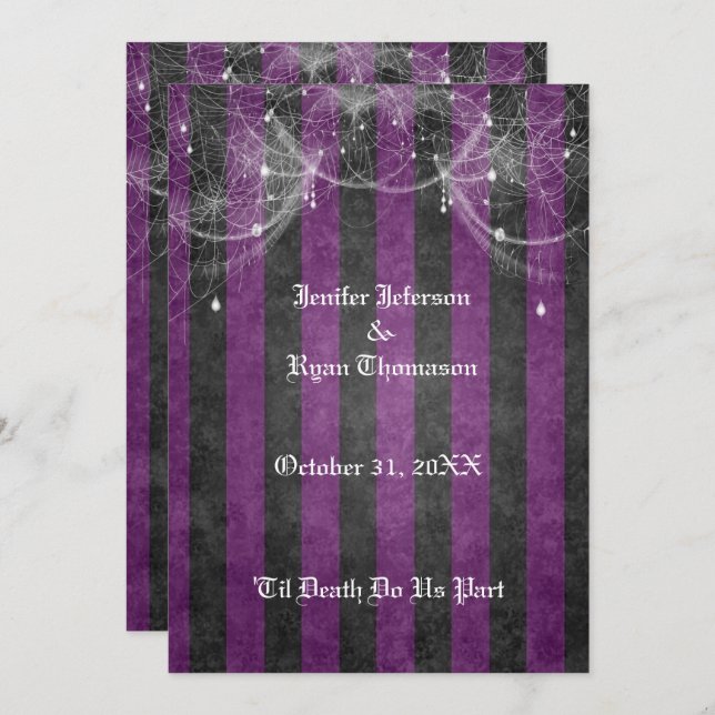 halloween wedding Invitation (Front/Back)