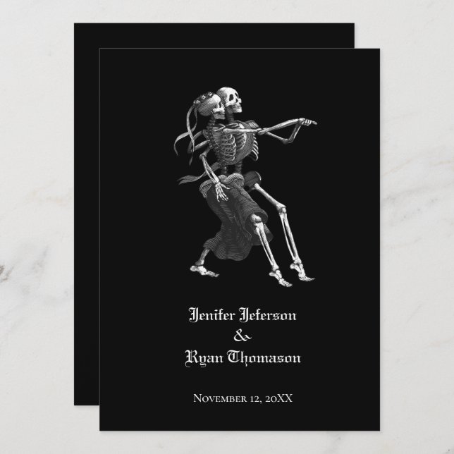 halloween wedding Invitation (Front/Back)