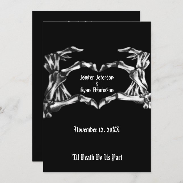 halloween wedding Invitation (Front/Back)
