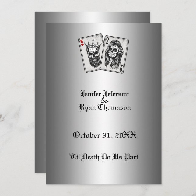 halloween wedding Invitation (Front/Back)
